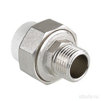 Соединитель полипропиленовый разъемный с переходом на нар.р. 25х1 VALTEC